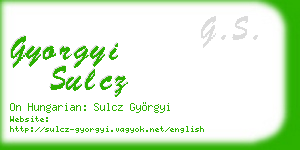 gyorgyi sulcz business card
